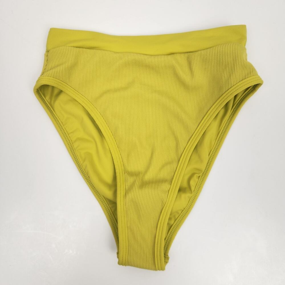 L*Space Frenchi Bikini Bottom in Green Yellow Size XS
